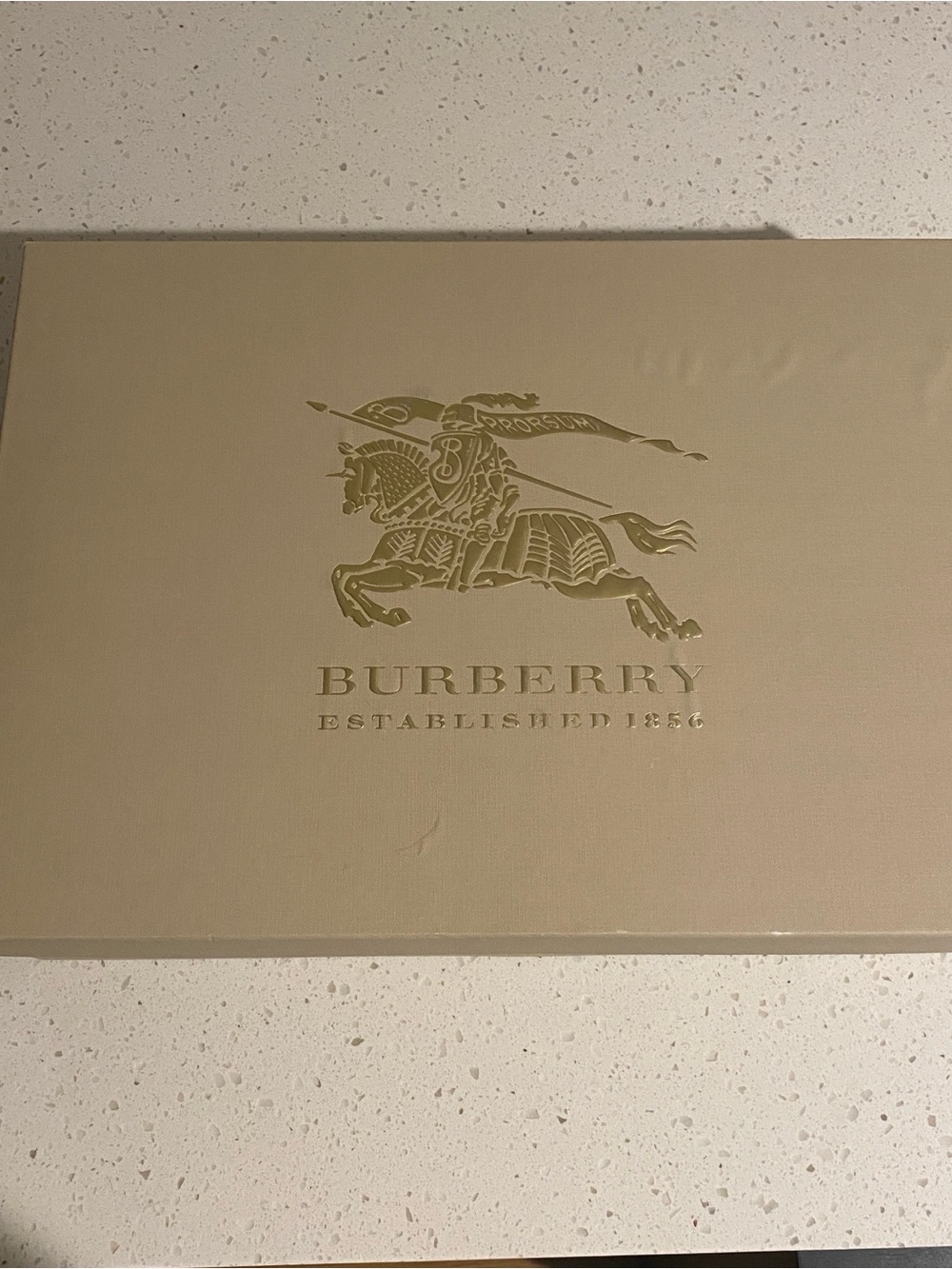 Burberry Beige Box with Gold Crest * Flawed *